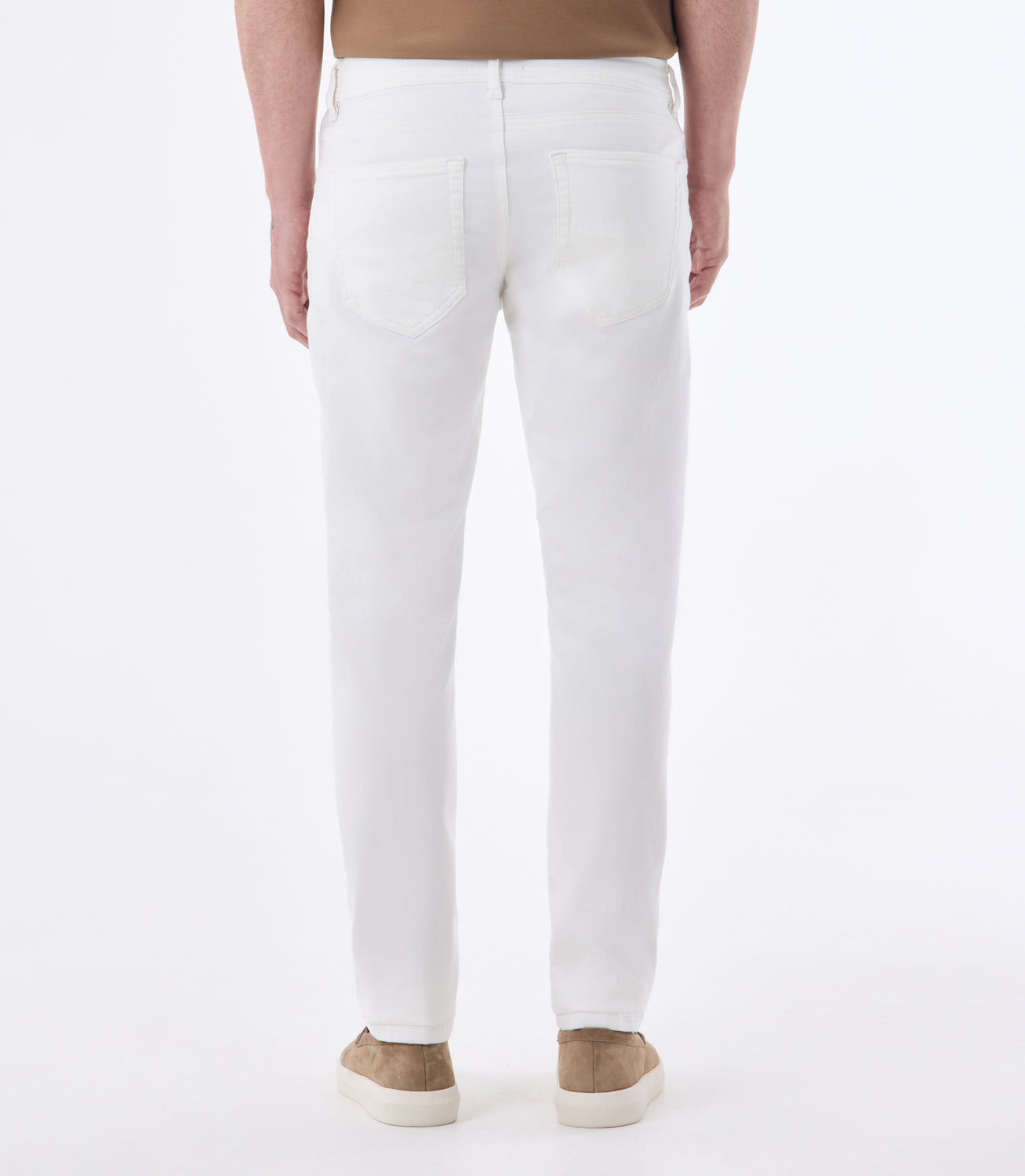 Calça Jeans Moletom Casual Slim Color Off White – slide 3