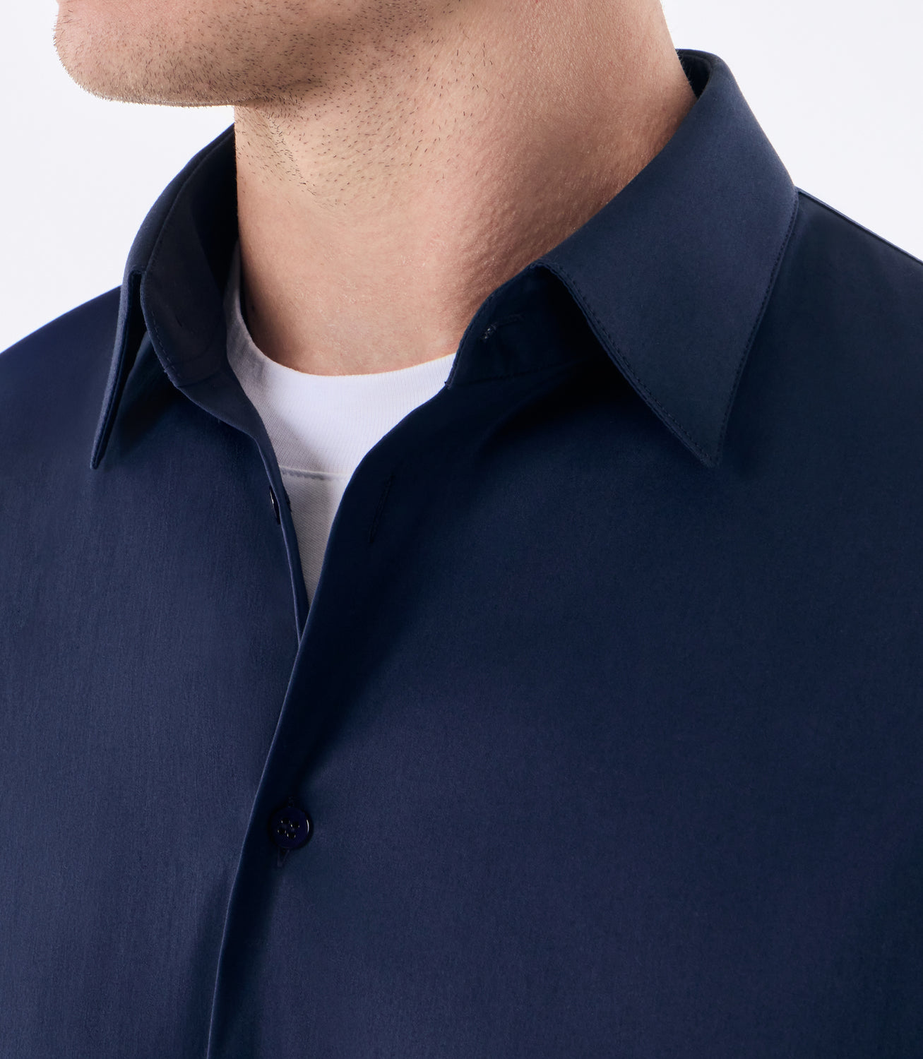 Camisa Social Lar Manga Longa Azul – slide 4