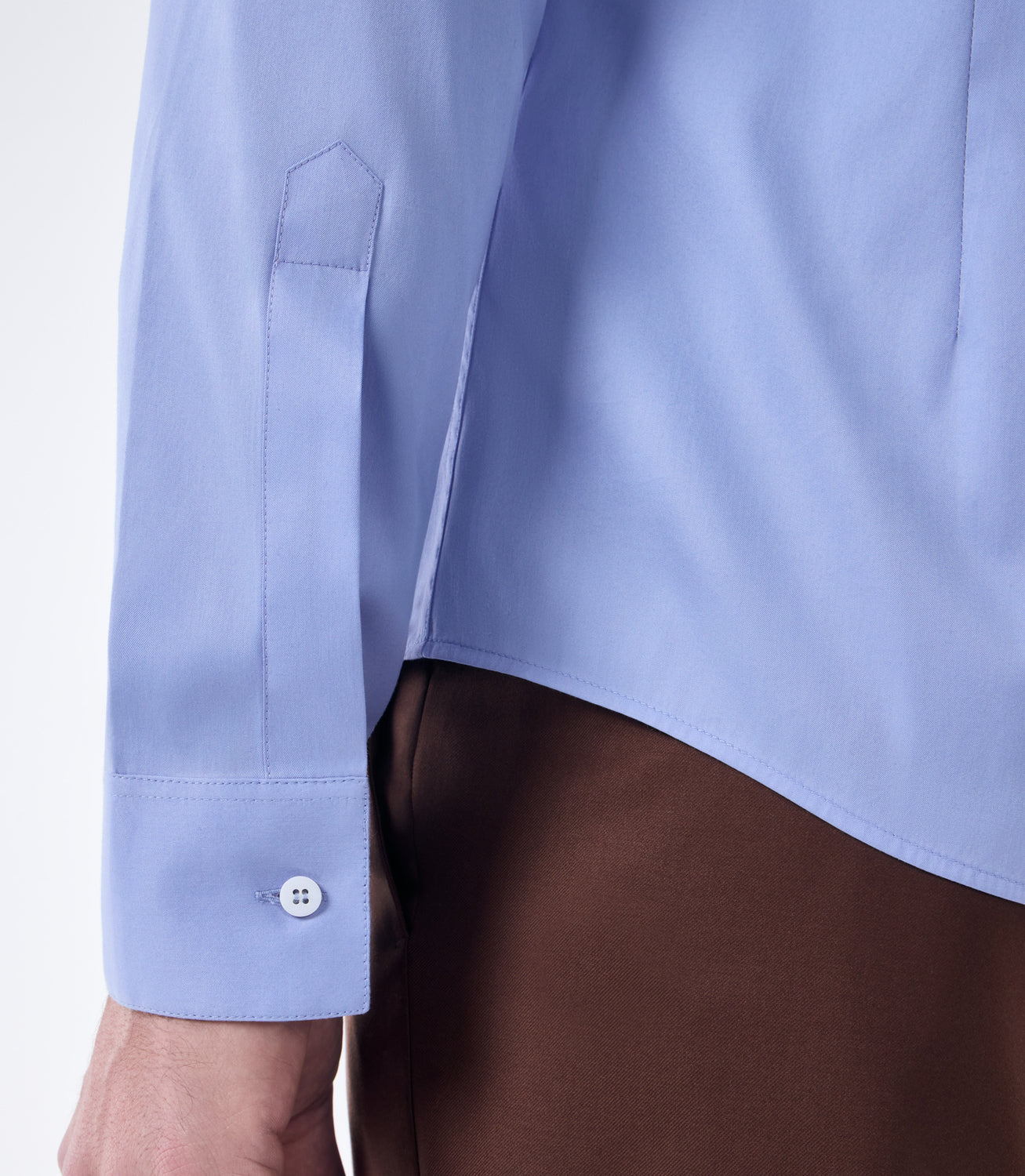 Camisa Social Lar Manga Longa Azul – slide 4