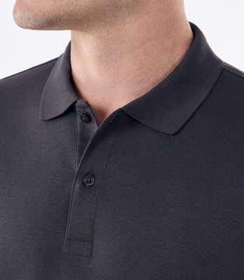 Camisa Polo Interloque 44/1 Manga Curta Cinza thumbnail 4