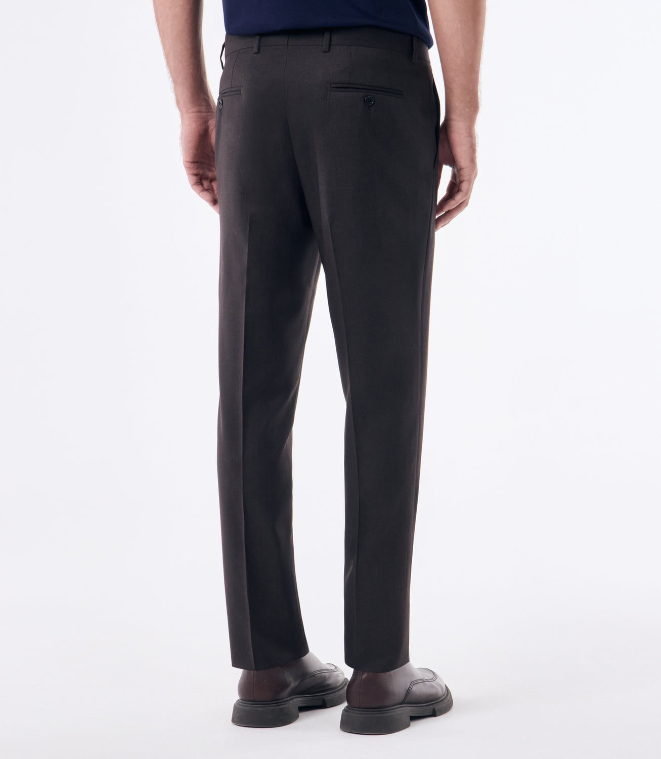 Calça Alfaiataria Lisa Super 120s Marrom – slide 3
