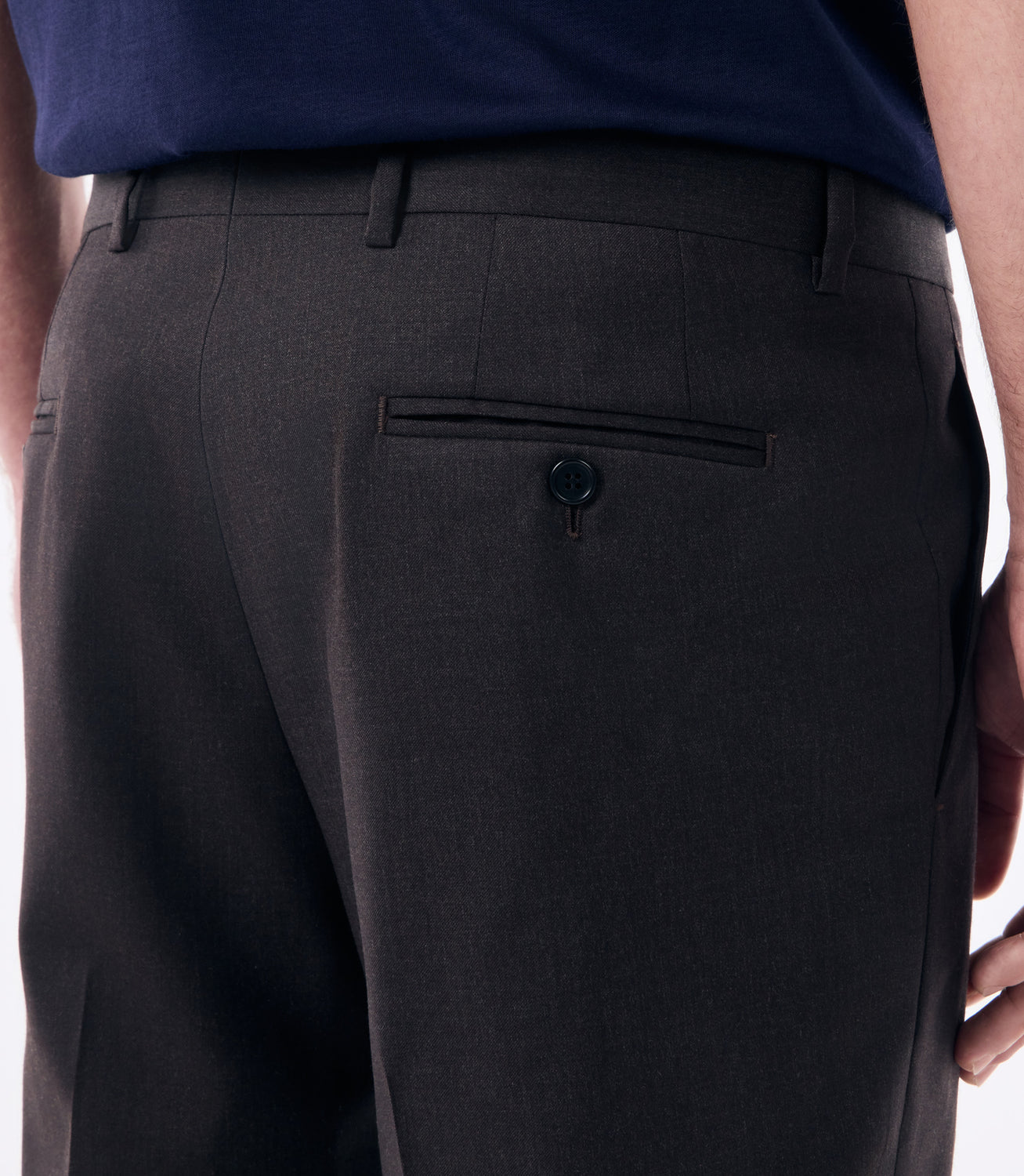 Calça Alfaiataria Lisa Super 120s Marrom – slide 5