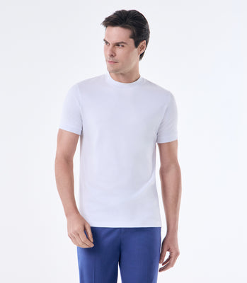 Camiseta Pima Interloque Gola Média Branco thumbnail 1