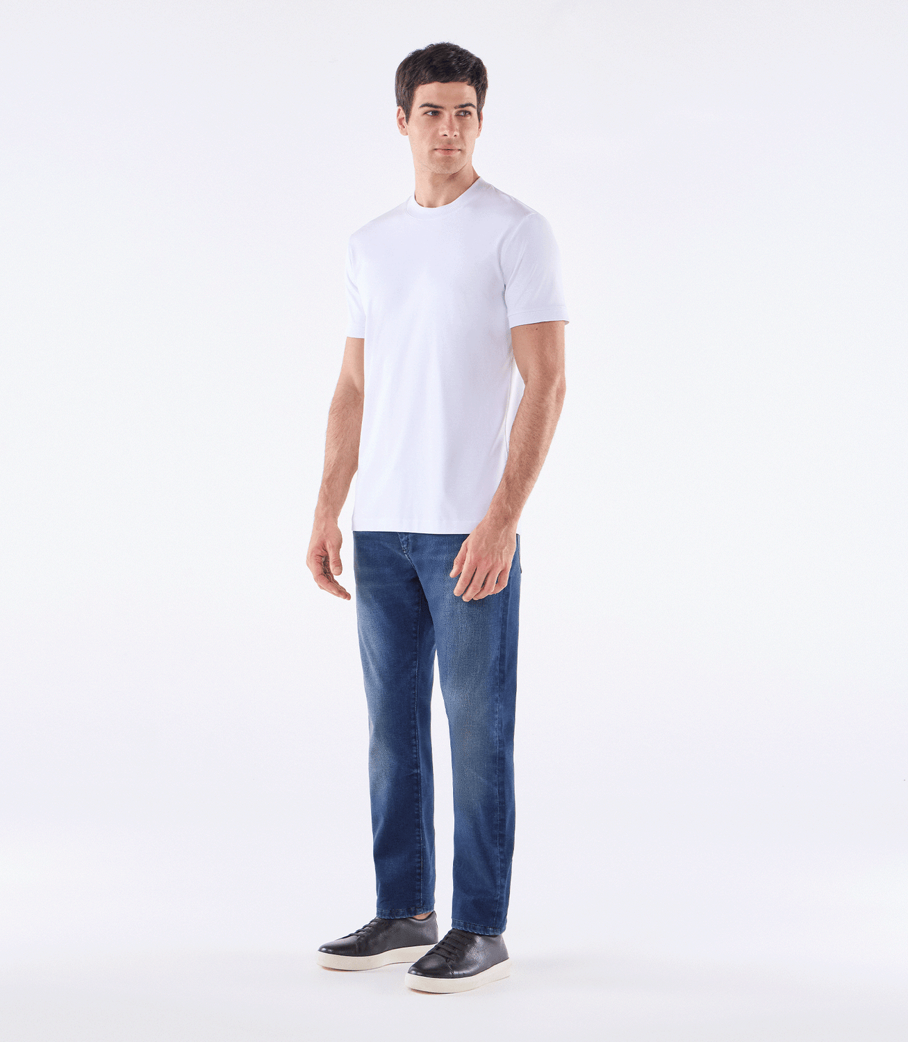 Camiseta Pima Interloque Gola Média Branco – slide 2