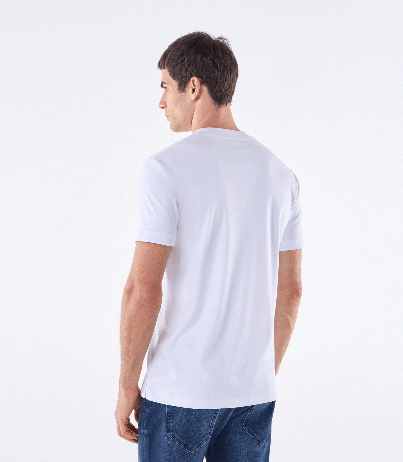 Camiseta Pima Interloque Gola Média Branco – slide 3