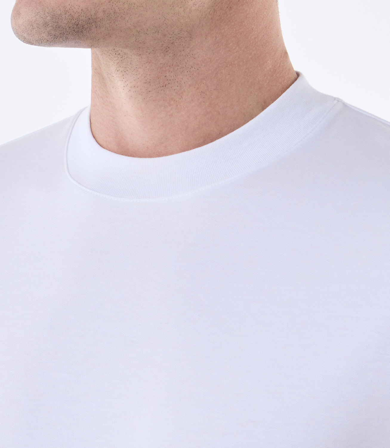 Camiseta Pima Interloque Gola Média Branco – slide 4