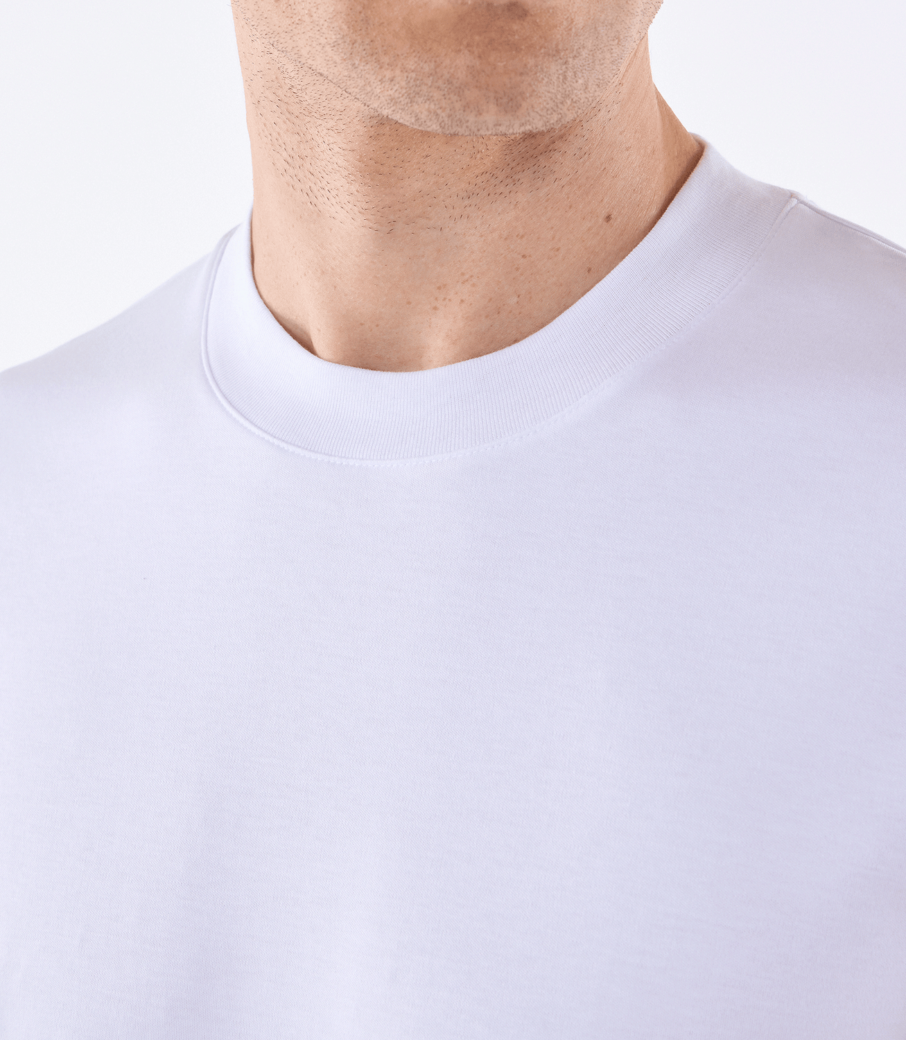 Camiseta Pima Interloque Gola Média Branco – slide 4