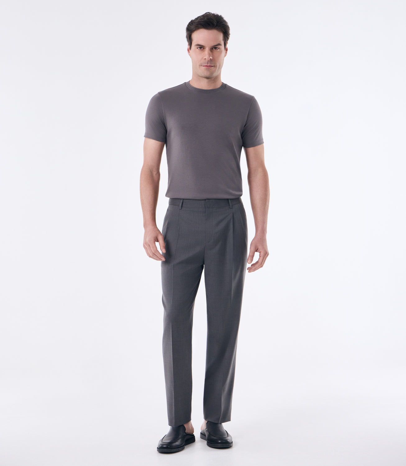 Calça Pregas Tailor Air Cinza – slide 2
