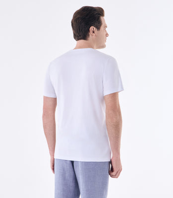 Camiseta Pima Gola V Fio 140 Branco thumbnail 3