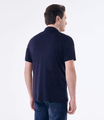 Camisa Polo Interloque 44/1 Manga Curta Azul thumbnail 2