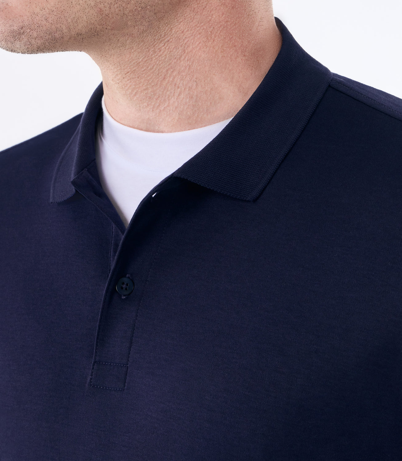 Camisa Polo Interloque 44/1 Manga Curta Azul – slide 3