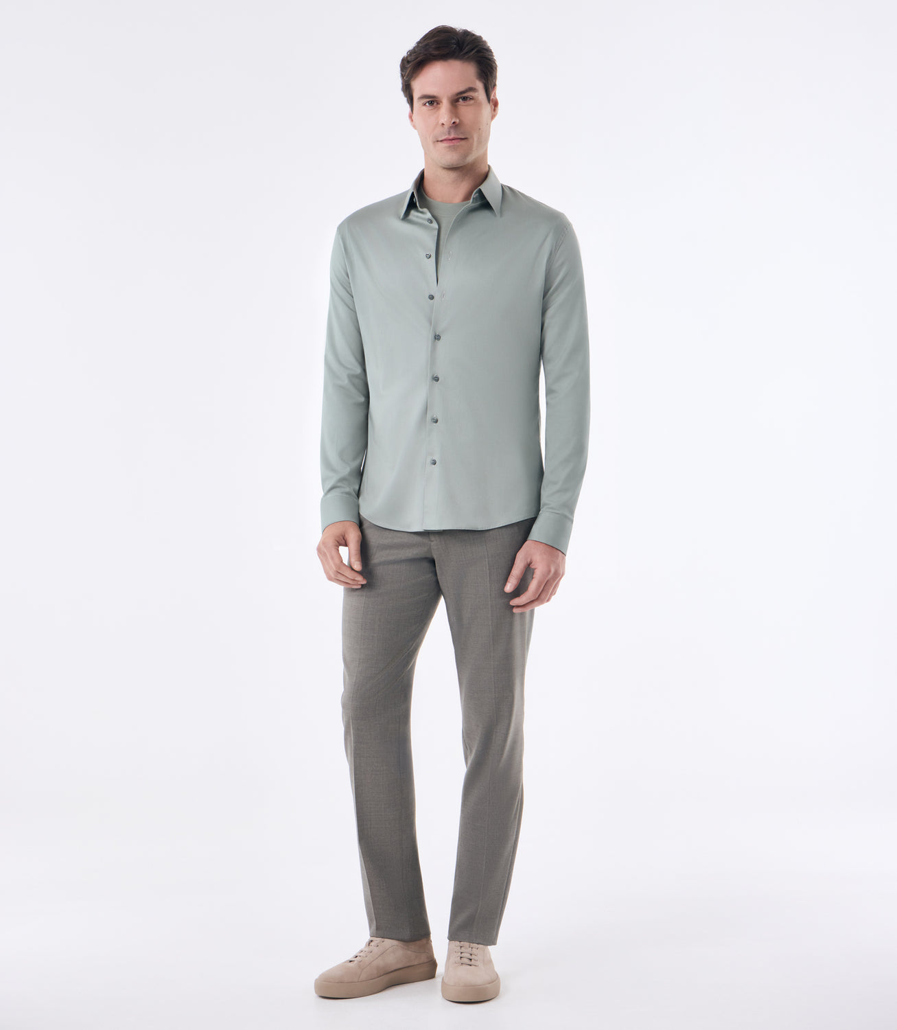 Camisa Social Manga Longa Austin Verde – slide 2