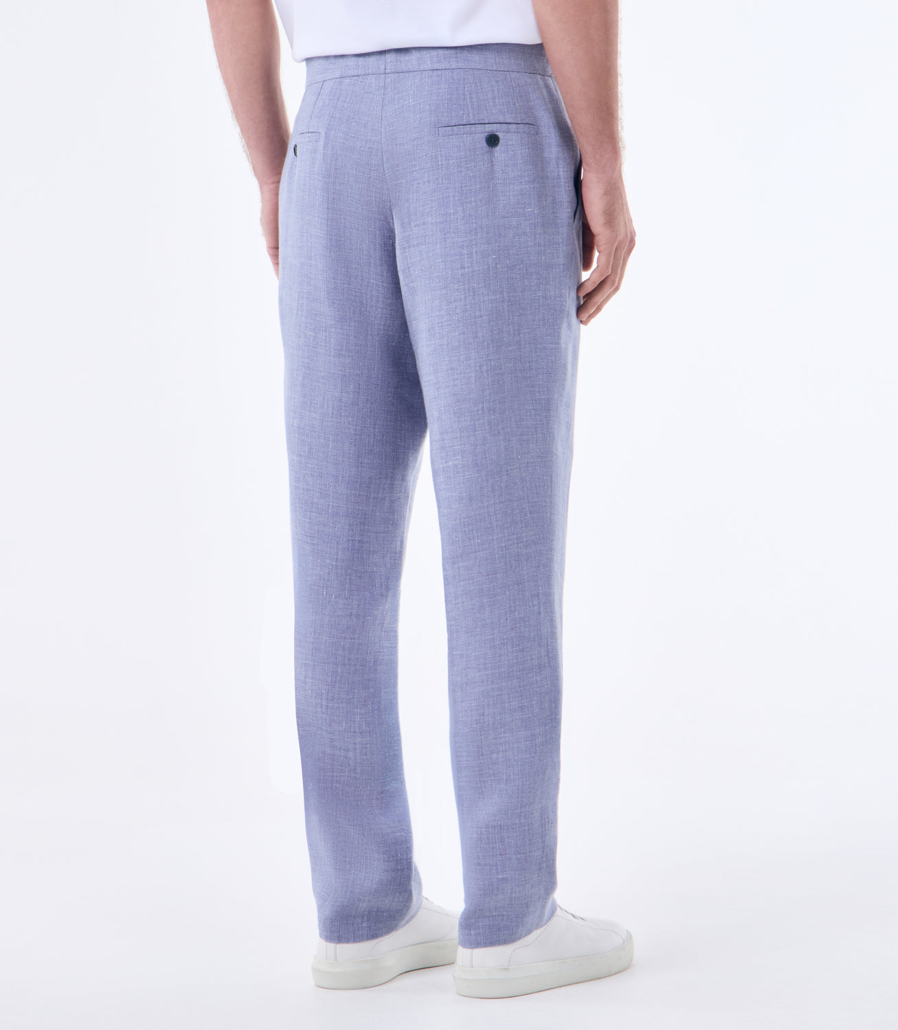 Calça Cadarço Reversível Linho Azul – slide 3
