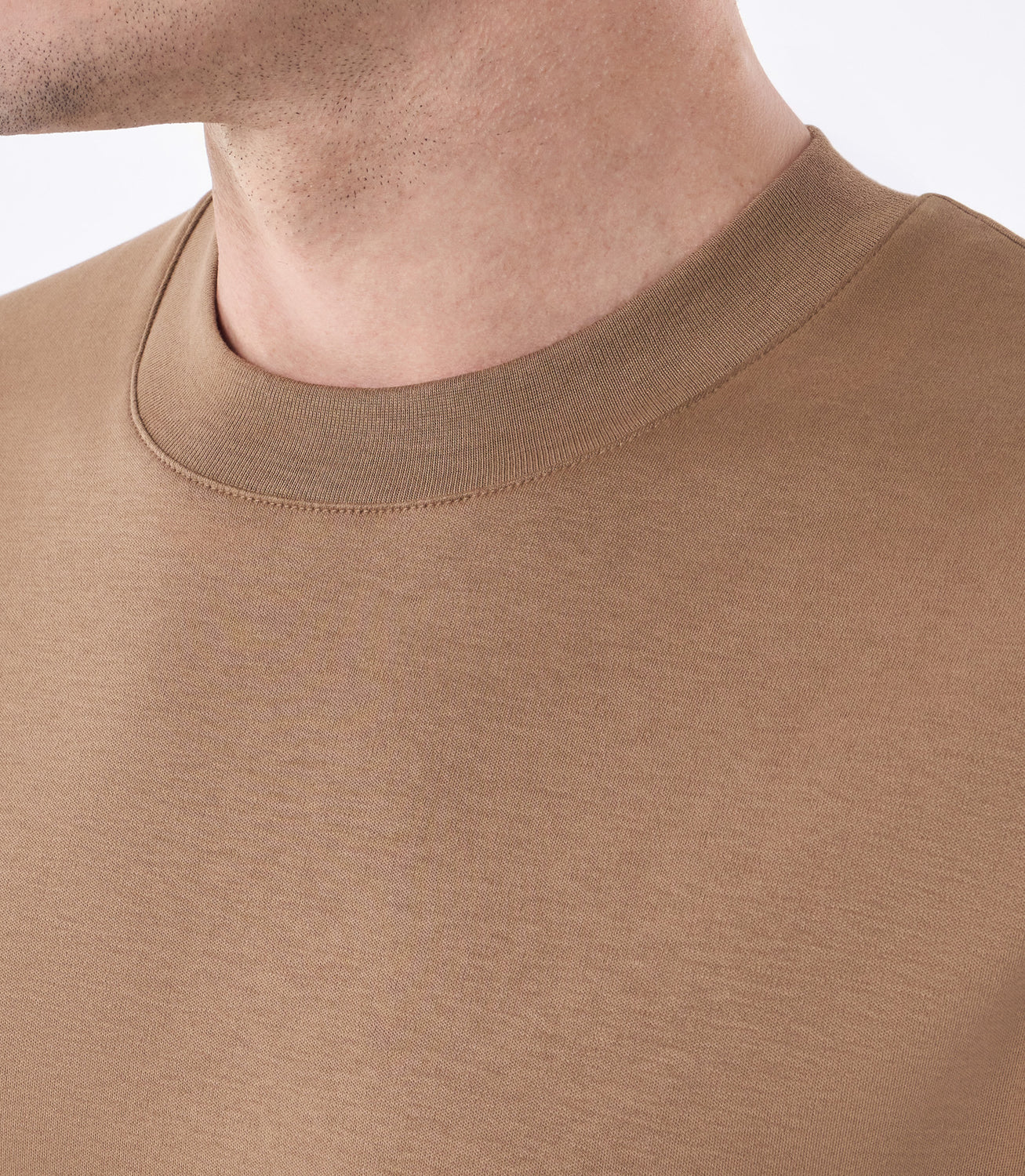 Camiseta Pima Interloque Gola Média Marrom – slide 4