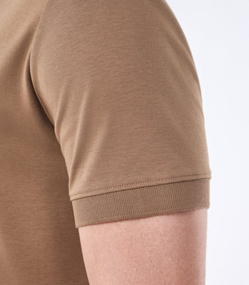 Camiseta Pima Interloque Gola Média Marrom thumbnail 5