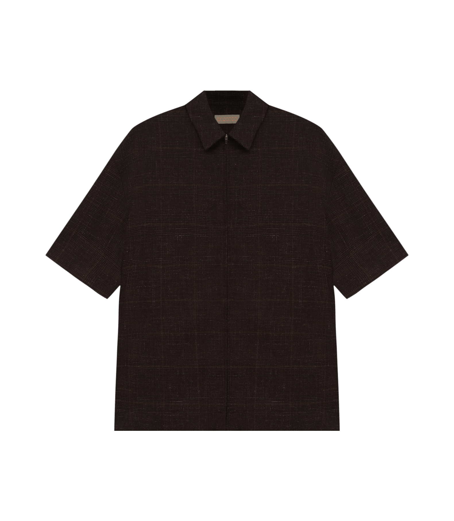 Camisa Box Vista Zíper Marrom