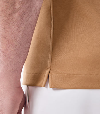 Camisa Polo Masculina em Algodão Pima Interloque Marrom thumbnail 6