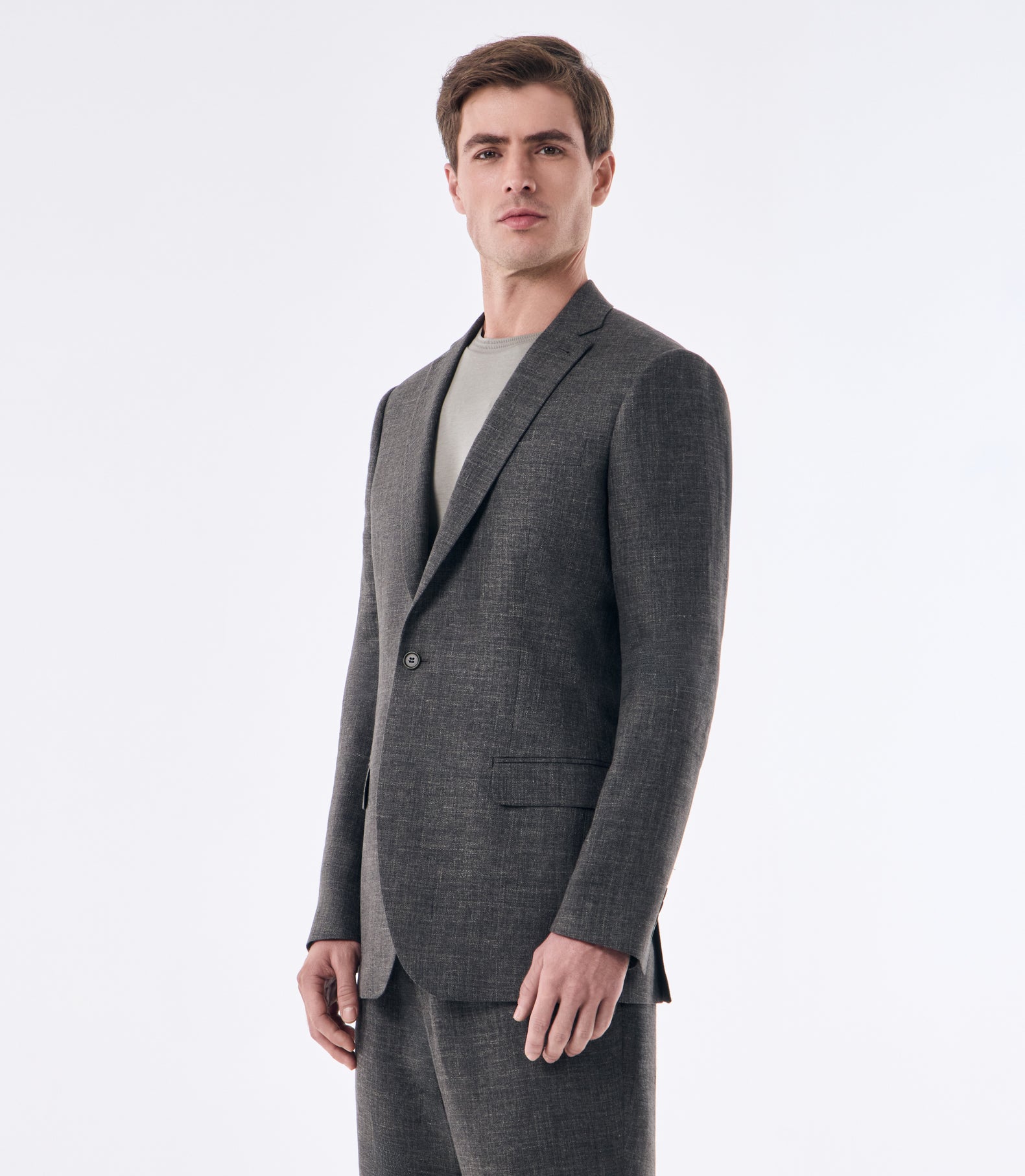 Blazer Masculino Slim Meio Forro em Linho Verde