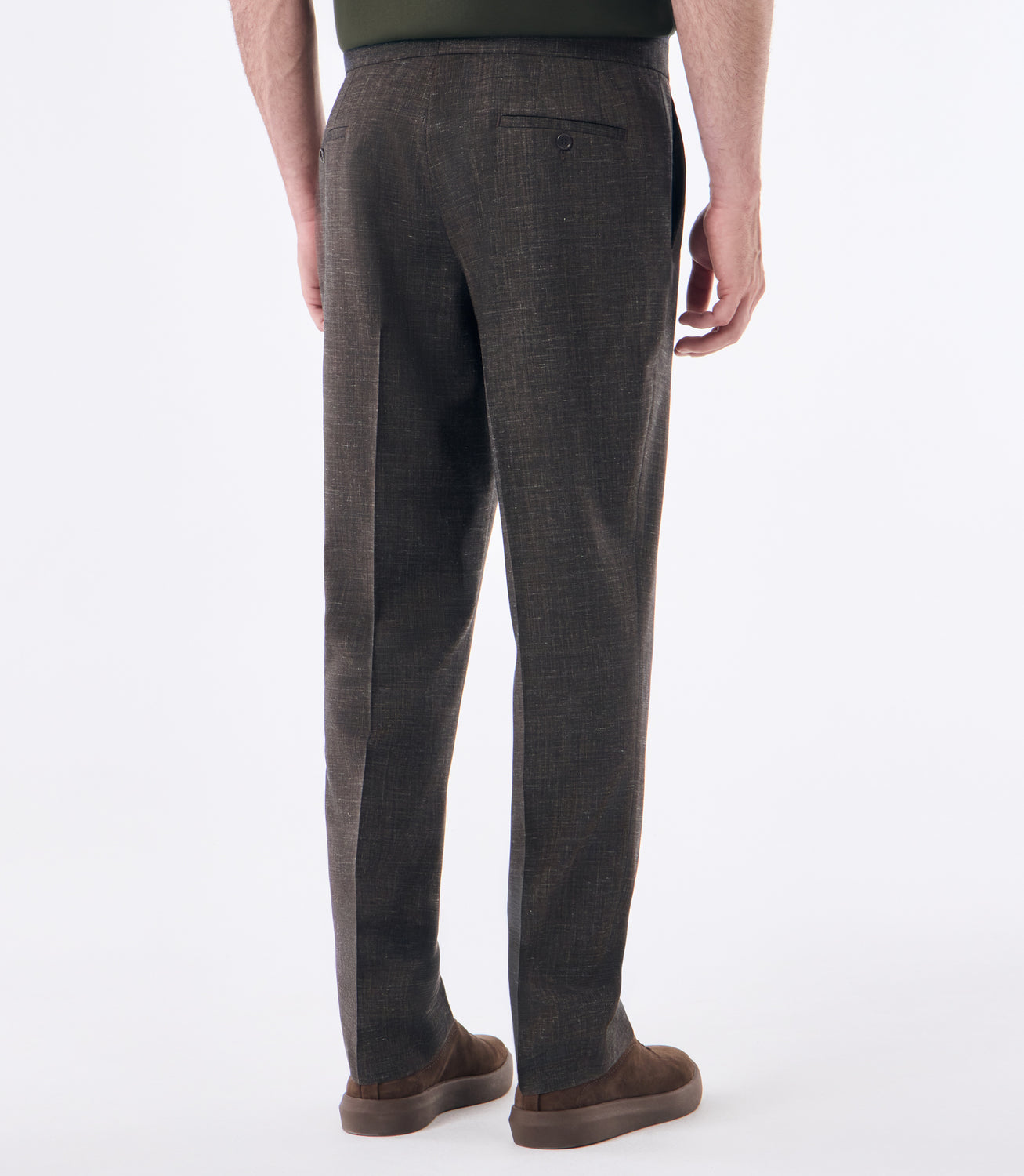 Calça Social Slim em Lã Fria Super 120s com Elastano Marrom – slide 3